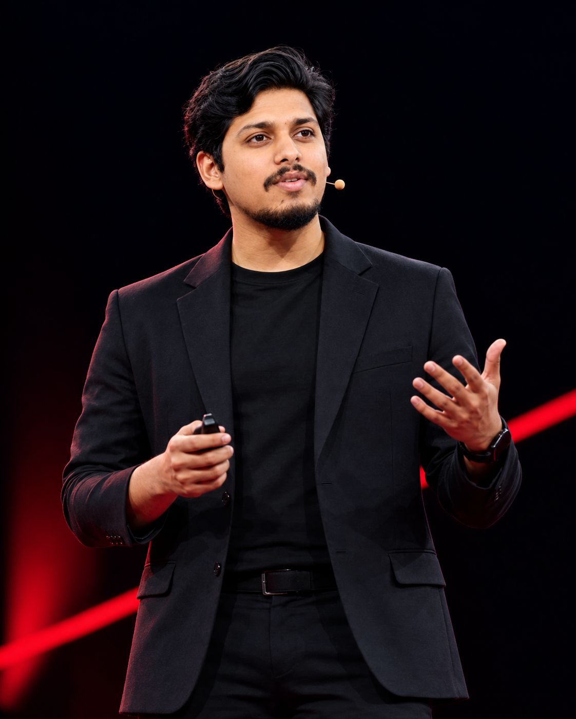 Satya Prakash Solanki speaking on stage